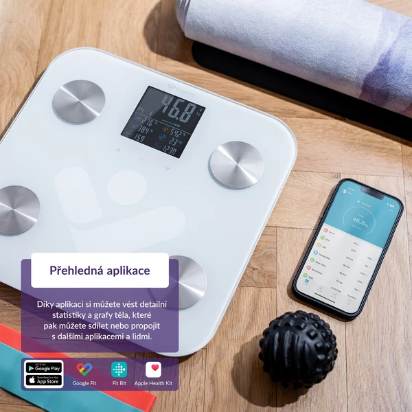 TrueLife FitShape S6 BT chytrá váha bílá - Chytré váhy - Obrázek 24f3915876e143778a175ac5c2d23cb3
