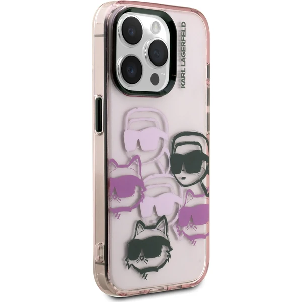 Karl Lagerfeld IML Multi K&CH Heads kryt iPhone 15 Pro růžový - Pouzdra - Obrázek 250c86c5c0a144af8735260d8dd0b2a5
