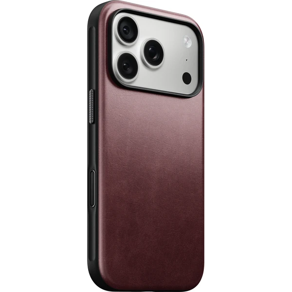 Nomad Modern Leather (Horween) MagSafe kožený kryt iPhone 17 Pro/18 Pro Burgundy - Pouzdra - Obrázek 25303f5aca75488c8270e808d4bcbca7