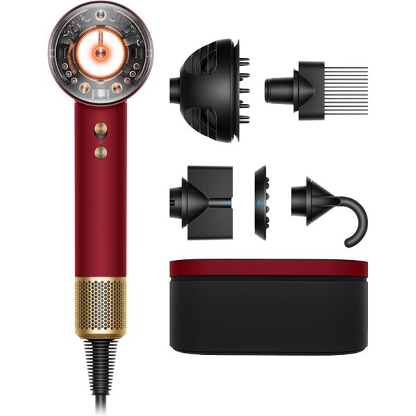 Dyson Supersonic Nural HD16 Red Velvet Gold Červená