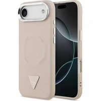 Guess PU Leather Triangle Logo MagSafe kryt iPhone Air růžový - Pouzdra