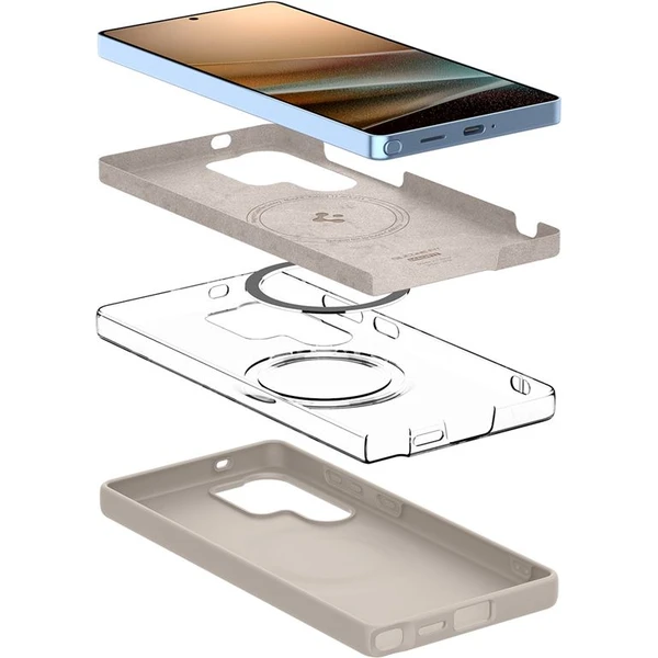 Spigen Silicone Fit MagSafe kryt Samsung Galaxy S25 Ultra přírodní titan - Pouzdra - Obrázek 258c3ca2f11d42bcba0aeed2cb97fe60