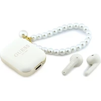 Guess Pearl Strap TWS bezdrátová sluchátka bílá - Sluchátka