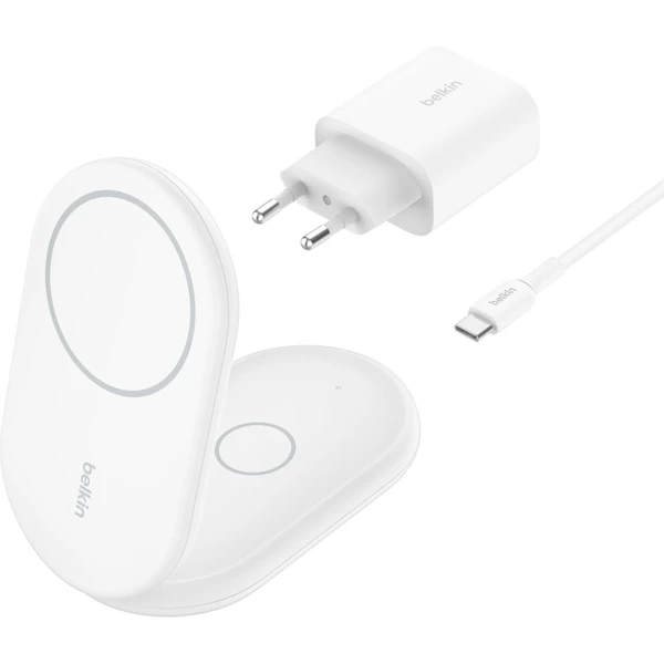 Belkin BOOST CHARGE Qi2 (MagSafe) 15W 2v1 skládací nabíječka bílá - Nabíječky - Obrázek 25S9000P01