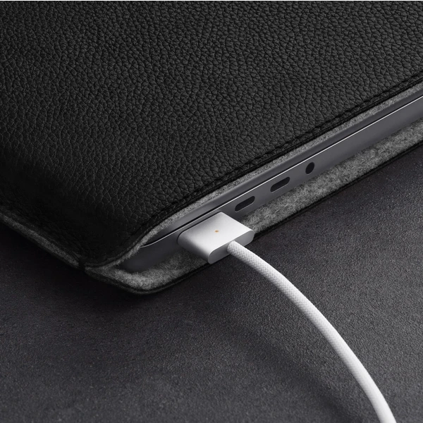 Woolnut kožené Sleeve pouzdro pro 14" MacBook Pro černé - Pouzdra - Obrázek 25SR100501