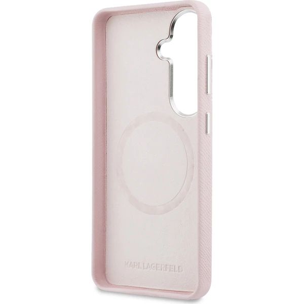 Karl Lagerfeld Grained PU Leather K&CH Heads Magnetic kryt Samsung Galaxy S26 růžový - Pouzdra - Obrázek 25b2a674d2fd4272b7f59b53f01e6fbe