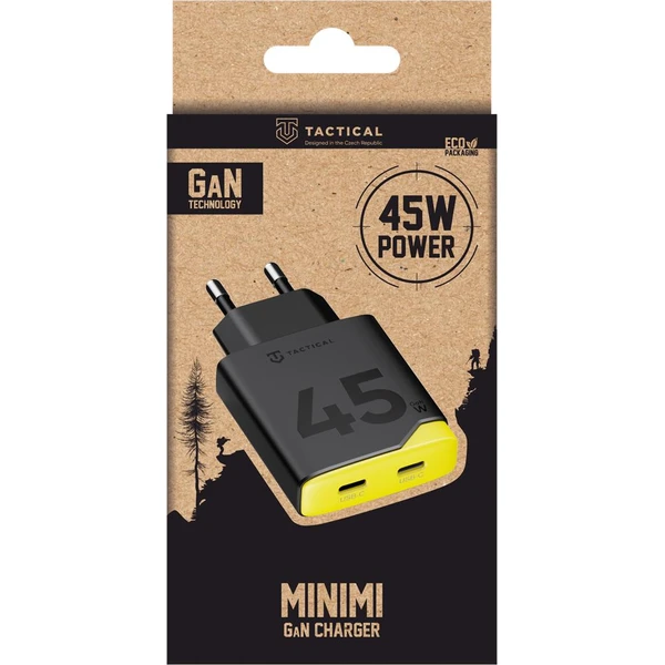 Tactical Minimi GaN 45W nabíjecí adaptér (2xUSB-C) černý - Nabíječky - Obrázek 25f49ae9aed9463a9510905ddc0941d9