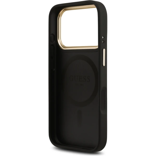 Guess PU Leather 4G Gold Frame MagSafe kryt iPhone 17 Pro černý - Pouzdra - Obrázek 25fb56b526c1489ab2a3748abe5b0dfa