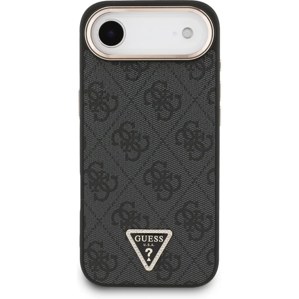 Guess PU Leather 4G Triangle Logo Gold Frame MagSafe kryt iPhone Air černý - Pouzdra - Obrázek 2638e74ea54440a5a3371fdabcf1fb44