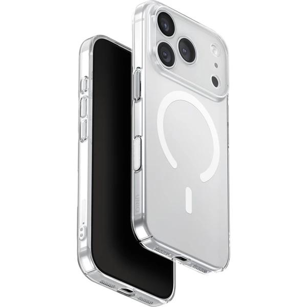 UNIQ Airsuit MagClick MagSafe kryt iPhone 17 Pro Glossy Clear/White