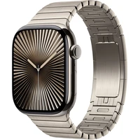 Apple Watch 49/46/45/44mm přírodní článkový tah - Řemínky
