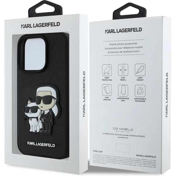 Karl Lagerfeld PU Saffiano Karl and Choupette kryt iPhone 15 Pro Max černý - Pouzdra - Obrázek 2672860474a54cb7a1bf3bc106ba7cf4