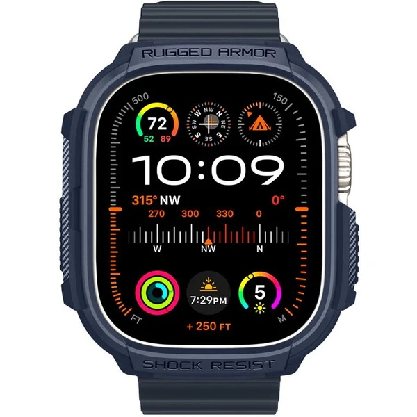 Spigen Rugged Armor kryt Apple Watch Ultra 3/2/1 (49mm) modrý - Pouzdra - Obrázek 26A1000P01