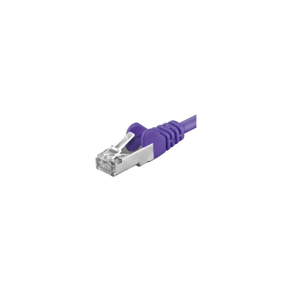 Premiumcord Patch kabel CAT 6a S-FTP RJ45-RJ45 AWG 26/7 1m fialový
