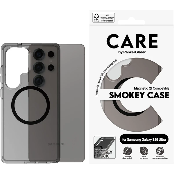 PanzerGlass® CARE kryt Samsung Galaxy S25 Ultra Smokey kouřový/černý QI - Pouzdra - Obrázek 26FC000J01