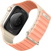 UNIQ Revix Evo oboustranný řemínek Apple Watch 42/41/40/38mm (růžový/krémový) - Řemínky