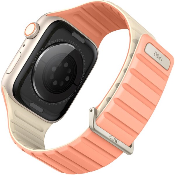 UNIQ Revix Evo oboustranný řemínek Apple Watch 42/41/40/38mm (růžový/krémový)