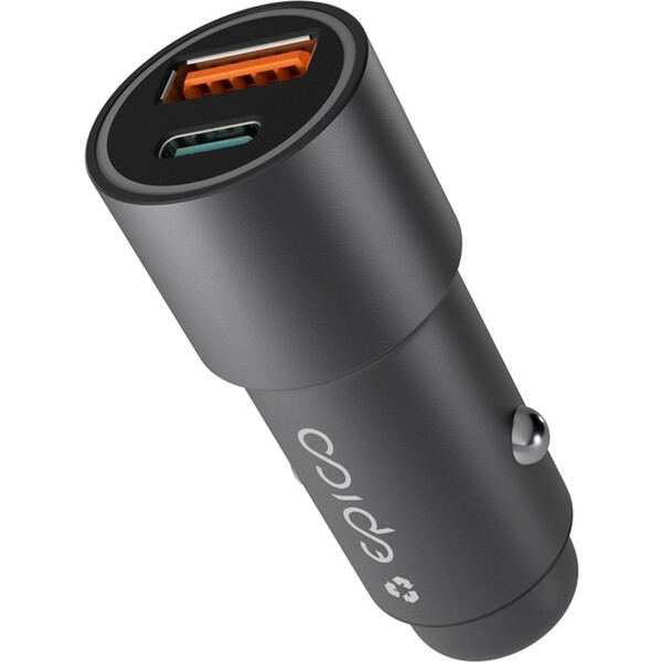 Duální autonabíječka Epico Resolve 38W - vesmírně šedá