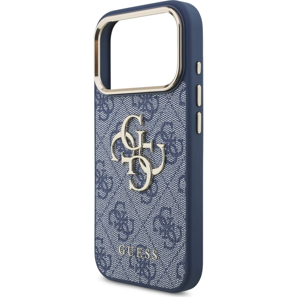 Guess PU Leather 4G Metal Logo Gold Frame kryt iPhone 18 Pro modrý - Pouzdra - Obrázek 26c30cacd3324917ab25a740a84bec83