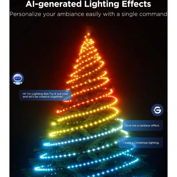 Govee RGBW Matter osvětlení pro vánoční stromek, 20m, 200 LED žárovek - Chytrá osvětlení - Obrázek 26f5c800d6bf4924937d27203ed24c06