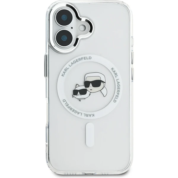 Karl Lagerfeld IML K&CH Heads Metal Frame MagSafe kryt pro iPhone 16 Plus čirý - Pouzdra - Obrázek 26f74291f302458784073e6ab82282ff