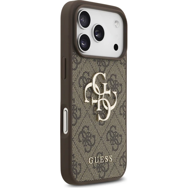 Guess PU 4G Metal Logo kryt iPhone 17 Pro hnědý - Pouzdra - Obrázek 2702aa093f6742009c2f7eecae8b35ff