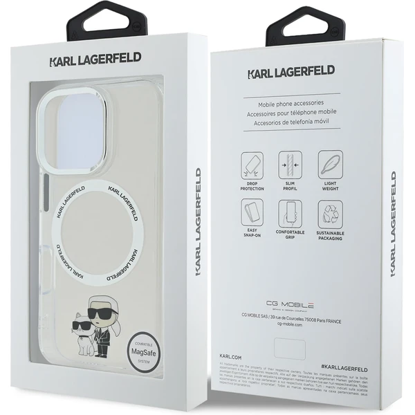 Karl Lagerfeld IML Karl and Choupette MagSafe kryt pro iPhone 16 Pro čirý - Pouzdra - Obrázek 2708208020c04e11b335ab2028afc2ae