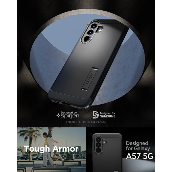 Spigen Tough Armor kryt Samsung Galaxy A57 5G black - Pouzdra - Obrázek 27091ac3b0e84bc3825a4d47a7de49ed