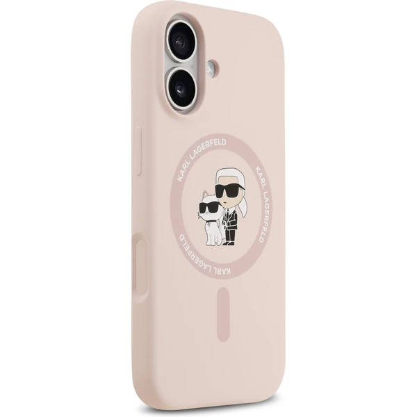 Karl Lagerfeld Liquid Silicone Karl and Choupette MagSafe kryt iPhone 17 růžový - Pouzdra - Obrázek 27411462675c4a66b16b1c1f7323f68b