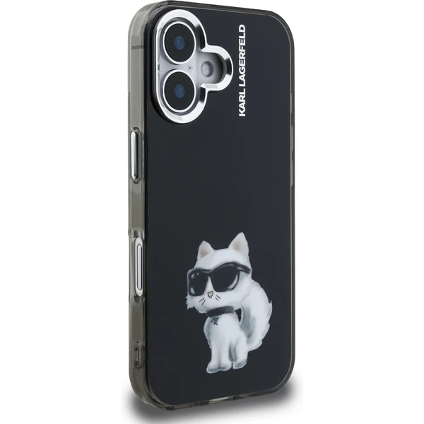 Karl Lagerfeld IML Aquarelle Choupette kryt iPhone 16 černý - Pouzdra - Obrázek 2749785676c242738299d766d82ccf3c