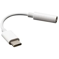 Akasa redukce USB-C - 3.5mm Jack, 10cm, bílá - Redukce