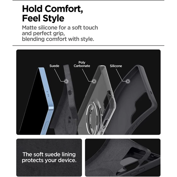 Spigen Silicone Fit MagSafe kryt Samsung Galaxy S25 Ultra černý - Pouzdra - Obrázek 275b2de97b5f497f885e1759ea10f9a1
