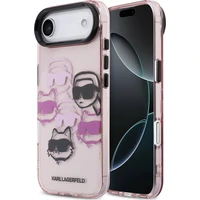 Karl Lagerfeld IML Multi K&CH Heads Zadní Kryt pro iPhone Air růžový - Pouzdra