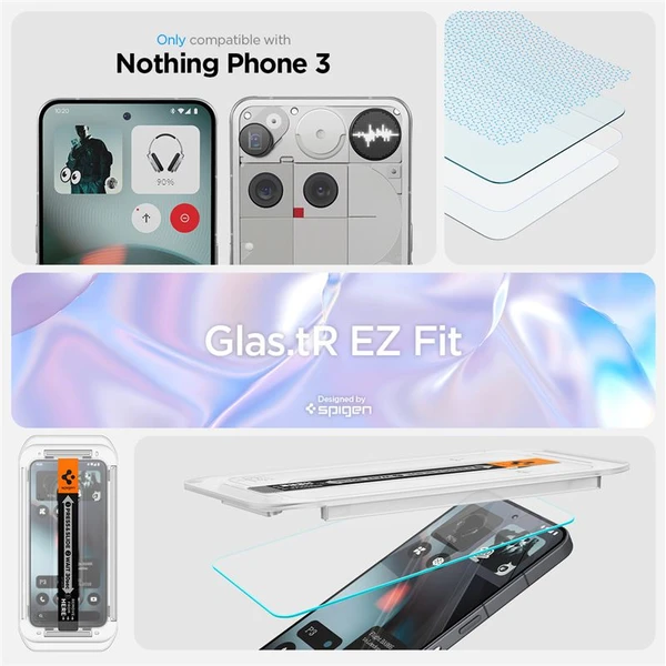 Spigen Glass tR EZ Fit tvrzené sklo Nothing Phone (3) čiré (2 ks) - Ochranné folie a skla - Obrázek 279a2180c8d346eb9a63ee7a900f84ad
