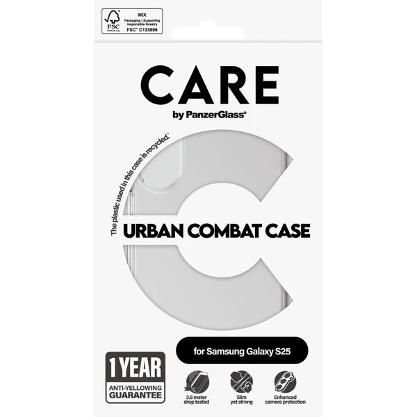 PanzerGlass® CARE kryt Samsung Galaxy S25 Urban Combat čirý - Pouzdra - Obrázek 27FC000J01