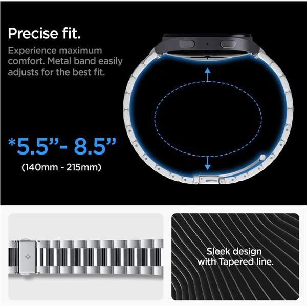 Spigen Modern Fit 316L řemínek Samsung Galaxy Watch7 44/40mm stříbrný - Řemínky - Obrázek 27d3fd295b42405bbdcc60a1bcbf4ae5