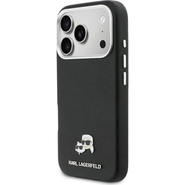 Karl Lagerfeld PU Karl and Choupette Heads Pins MagSafe kryt iPhone 17 Pro Max černý - Pouzdra - Obrázek 281a07974ee247db878059afc095b51d