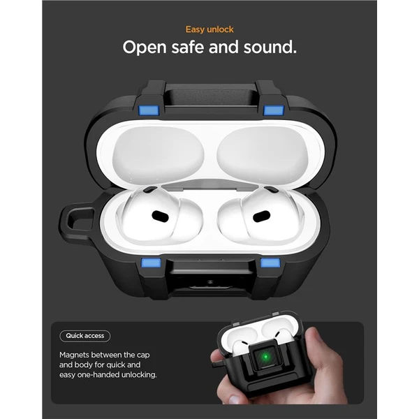 Spigen Lock Fit pouzdro AirPods Pro 3 matte black - Pouzdra - Obrázek 281d8def4f9c4ce7af1cd9d84eefcf01