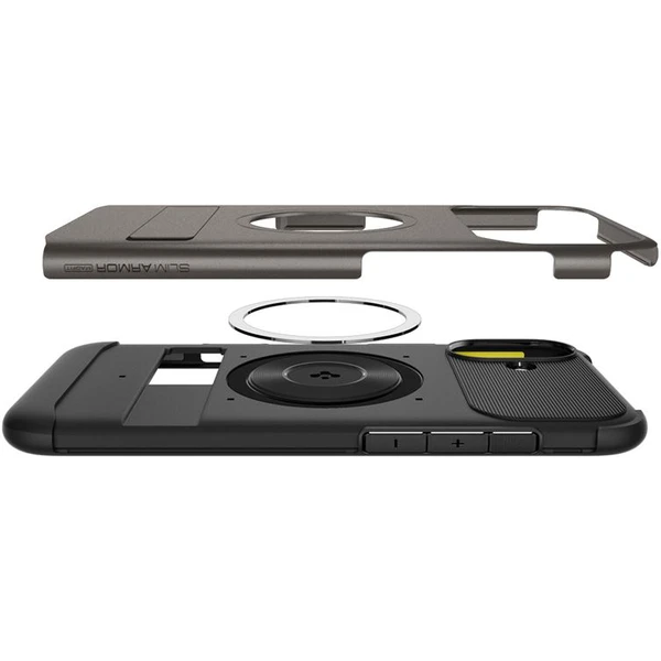 Spigen Slim Armor MagSafe kryt iPhone 16 gunmetal - Pouzdra - Obrázek 286fe1b1fc794874afb0bb5ed90c2b45