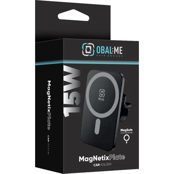 OBAL:ME MagNetix Plate Bezdrátový nabíjecí držák do auta 15W černý - Držáky - Obrázek 2871e75a9f2b401bb659239dcf60adb7