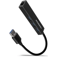AXAGON HMAGL3A USB 3.2 Gen 1 hub porty 3x USBA + Gigabit Ethernet kovový kabel USBA 20cm - USB huby