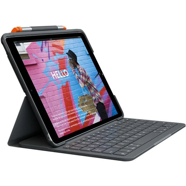 Logitech Slim Folio pouzdro s UK klávesnicí Apple iPad 9,7 černé - Pouzdra s klávesnicí - Obrázek 288E400301