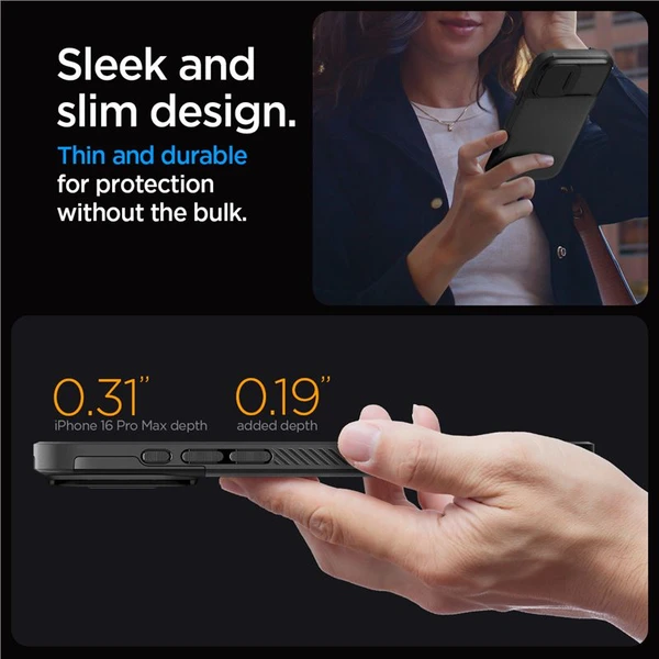Spigen Optik Armor MagSafe kryt iPhone 16 Pro Max black - Pouzdra - Obrázek 289c859973eb4704bae002497732d0b3
