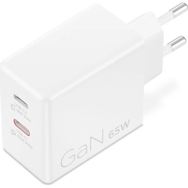 Lenovo Dual USB-C 65W GaN nabíjecí adaptér bílý - Nabíječky - Obrázek 28BM000K01