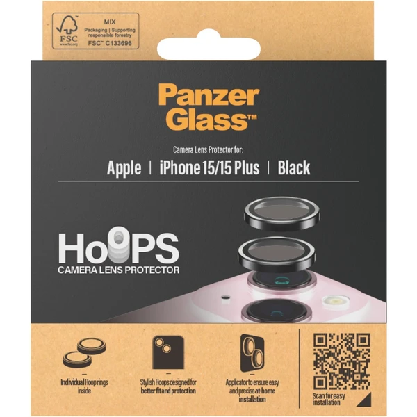 PanzerGlass HoOps ochranné kroužky Apple iPhone 15/15 Plus - Ochranné folie a skla - Obrázek 28TS100501