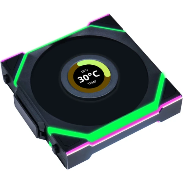 Lian Li UNI FAN SL Wireless LCD ventilátor 3x120mm + ovladač černý - Ventilátory pro PC - Obrázek 28XB000K01