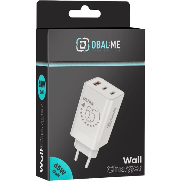 OBAL:ME GaN 65W nabíječka USB-A/2x USB-C bílá - Nabíječky - Obrázek 28c4d3281c074ea499ec1dbadf40a14c