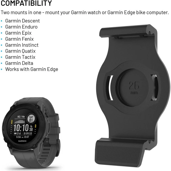 FIXED Dock držák chytrých hodinek na kolo pro Garmin 26mm černý - Držáky - Obrázek 28d0b6922d904b51903e63f673acae3c