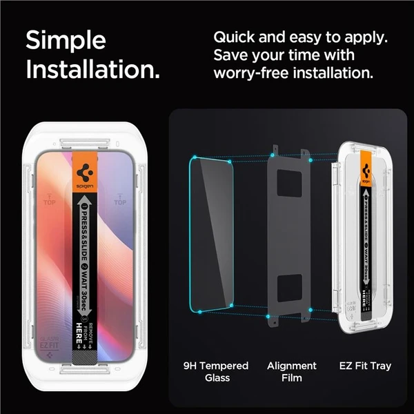 Spigen Glass tR EZ Fit tvrzené sklo iPhone 17 Pro Max/16 Pro Max čiré (2 ks) - Ochranné folie a skla - Obrázek 28dd2dfe072d4456854313e348883292
