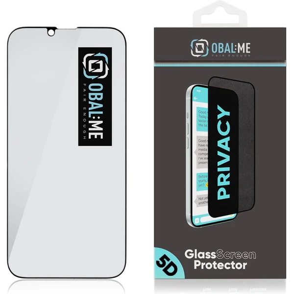OBAL:ME Privacy 5D tvrzené sklo Apple iPhone 13/13 Pro/14/16e/17e černé - Ochranné folie a skla - Obrázek 291940f368ad423d838c94c4a0bc1211